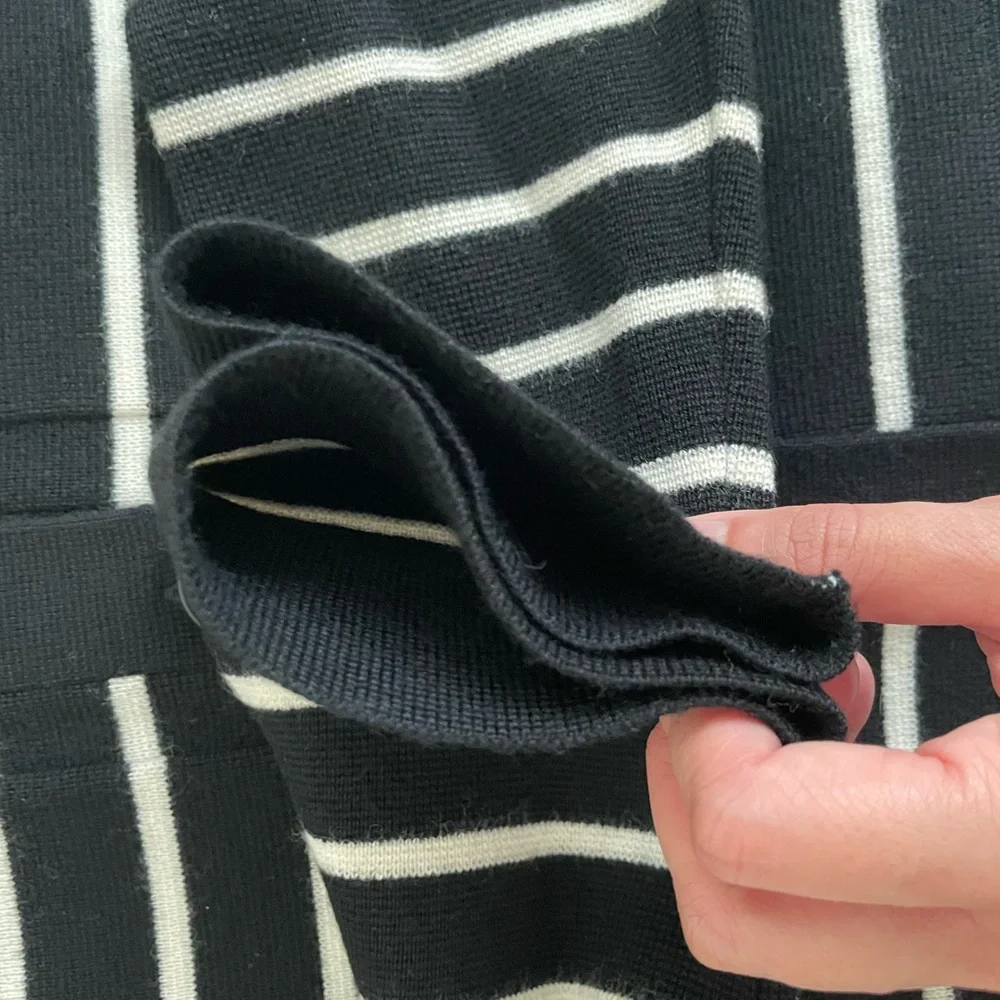 New Sezane Betty Cardigan Black with White Stripes XS - Picture 3 of 8